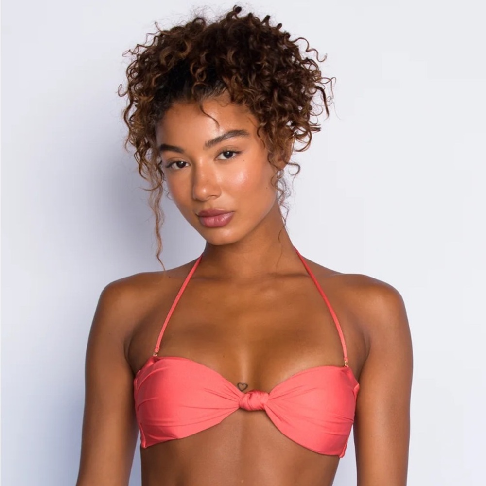 Skatie Coral bandeau Bikini Top